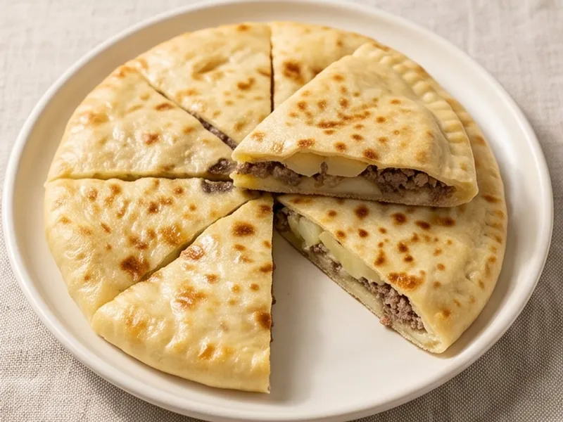 Чуду с картошкой и мясом: Самый частый чуду: картошка с рубленой говядиной.