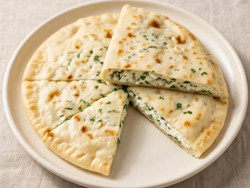 Чуду с творогом и зеленью: Творог с зеленью, без мяса.