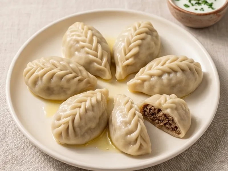 Курзе с мясом: Говядина с луком, защип косичкой.